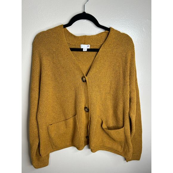 Kohl's So Brand V-Neck Button Cardigan Fall Sweater Cinnamon Brown Juniors XL - Picture 1 of 3